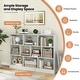 preview thumbnail 20 of 21, 41 inches Wooden Toy Storage Organizer with 10 Cubes for Classroom Daycare Nursery Kindergarten - 55" x 9.5" x 41" (L x W x H)