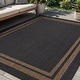 preview thumbnail 10 of 8, World Rug Gallery Border Indoor/Outdoor Flat Woven Area Rug