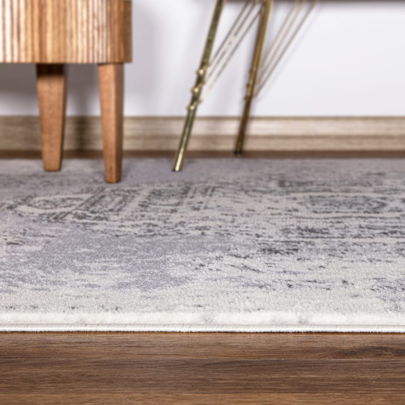 World Rug Gallery Vintage Distressed Boho Oriental Area Rug