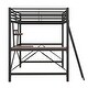 preview thumbnail 6 of 20, Full Size Loft Bed with Desk and Shelf, Sturdy Metal & MDF Frame