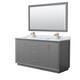 Option Dark Gray, Bronze Trim, Carrara Marble Top