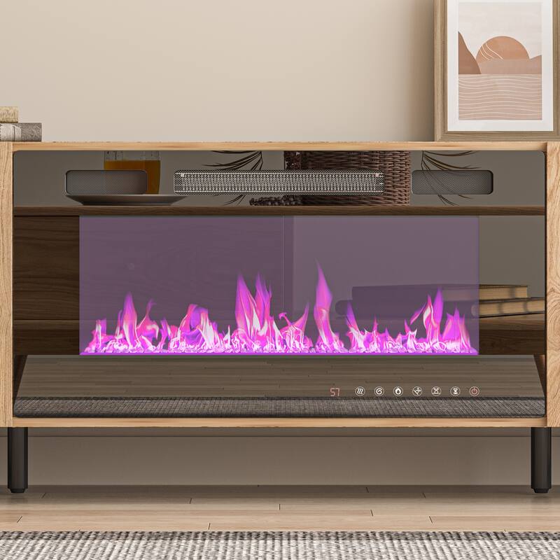 Living Room Essential: 68.9" TV Stand Optional Electric Fire Feature