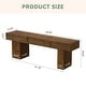 preview thumbnail 2 of 13, 63" Solid Wood Entryway Bench, Extra Long Bed End Dining Bench for Kitchen Living Room Bedroom
