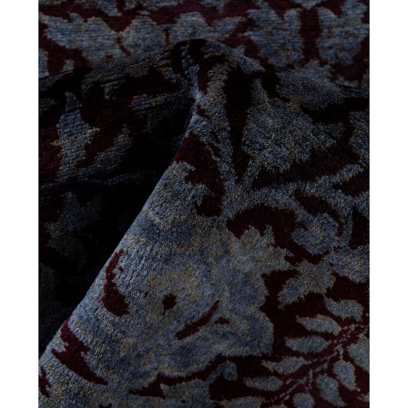 Overdyed One-of-a-Kind Hand-Knotted Area Rug - Gray - 2' 6" x 9' 3"