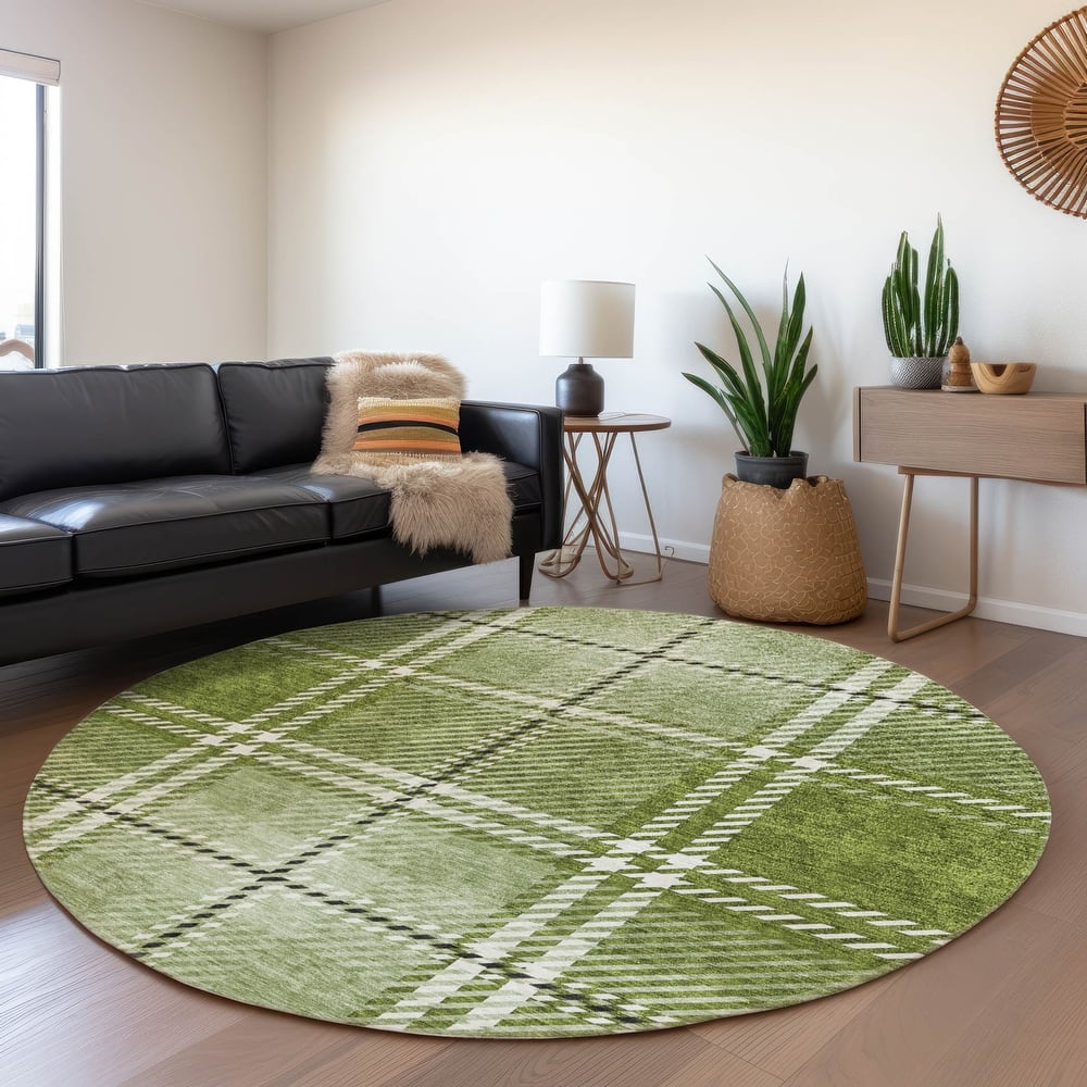 Premium Washable Super Soft Plaid Mayfield Rug