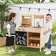 preview thumbnail 1 of 6, Kids BBQ Playset with Chalkboard, Sink and Storage Cabinet - 27" x 16" x 35.5" Kitchens
