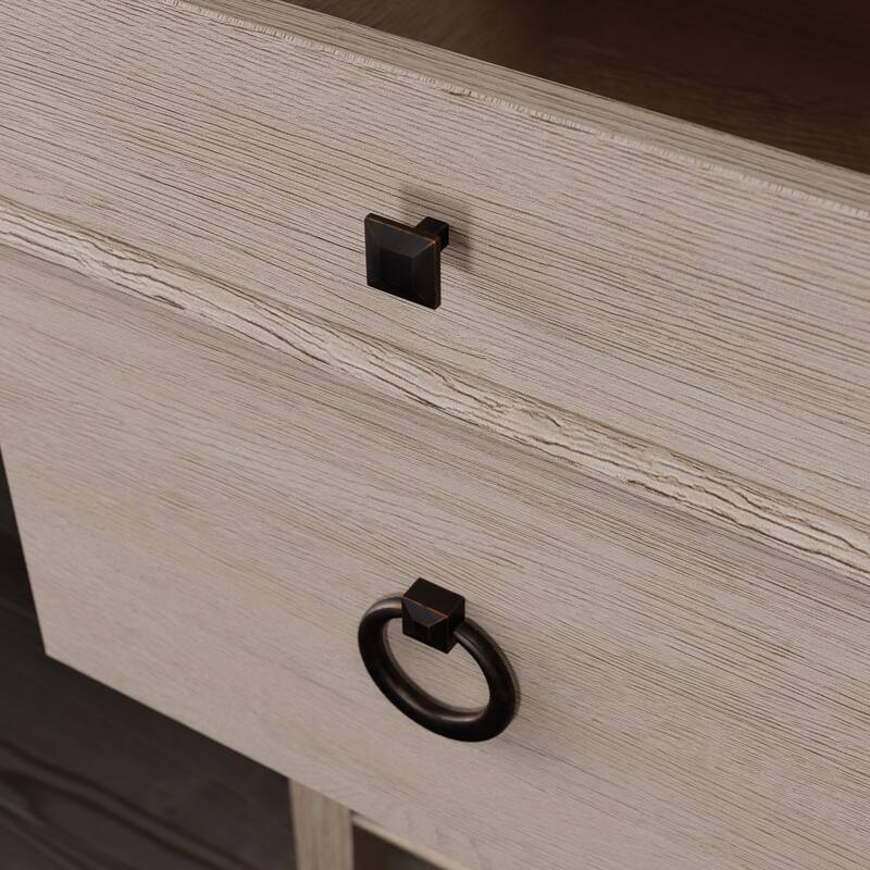 Wood Desk with Large Desktop, Brown