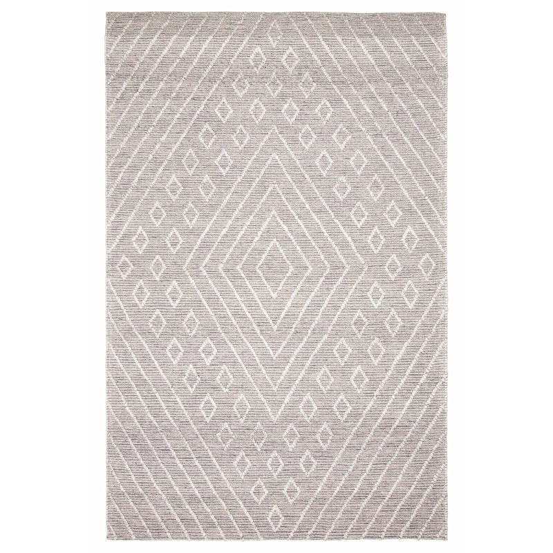ECARPETGALLERY Braid weave Sienna Grey Wool Rug - 6'1 x 9'0 - Grey - 6'1 x 9'0