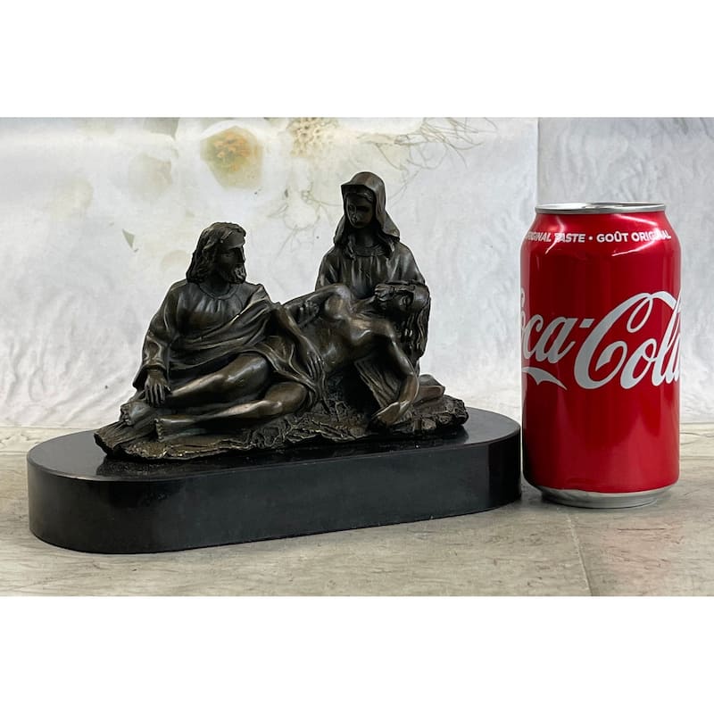La Pieta Jesus Christ Paul Mary Bronze Statue Sculpture Figure Christianity 6 Inches X 8 Inches