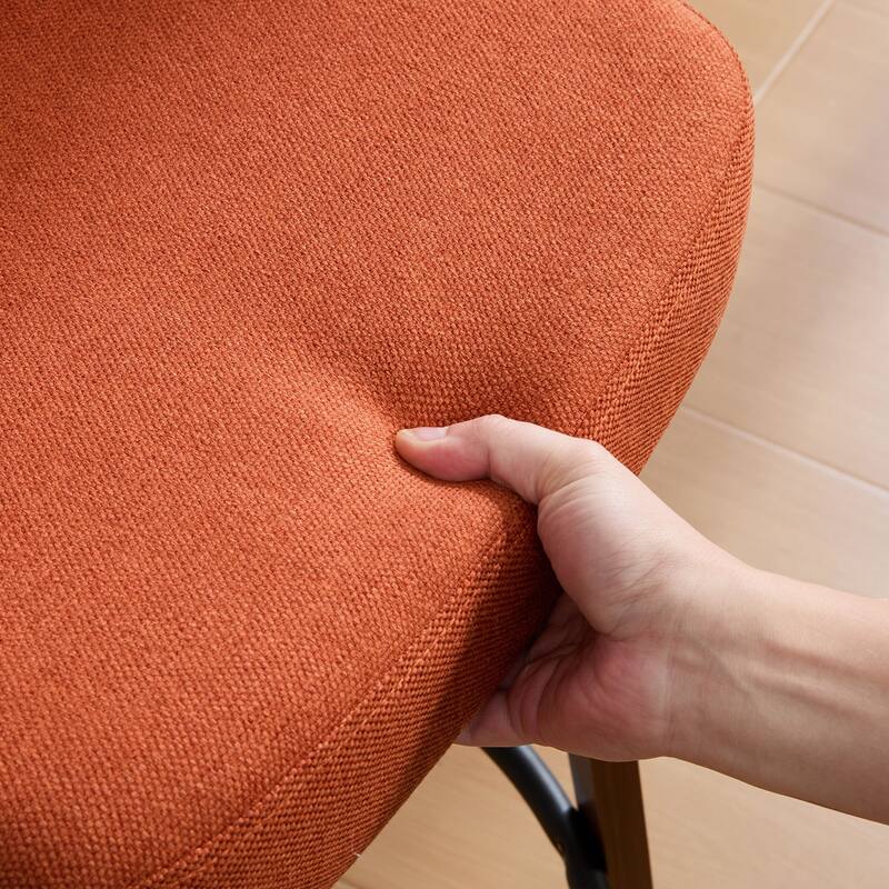 Upholstered Swivel Counter Height Bar Stool with Curved Back and Bentwood Frame - 37.2"H x 19.1"W x 20.5"D