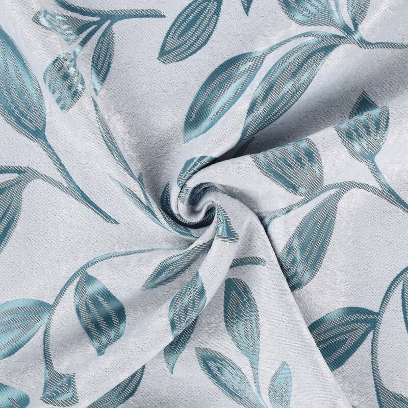 Superior Leaves Machine Washable Room Darkening Grommet With Ties Blackout Curtains, Set of 2