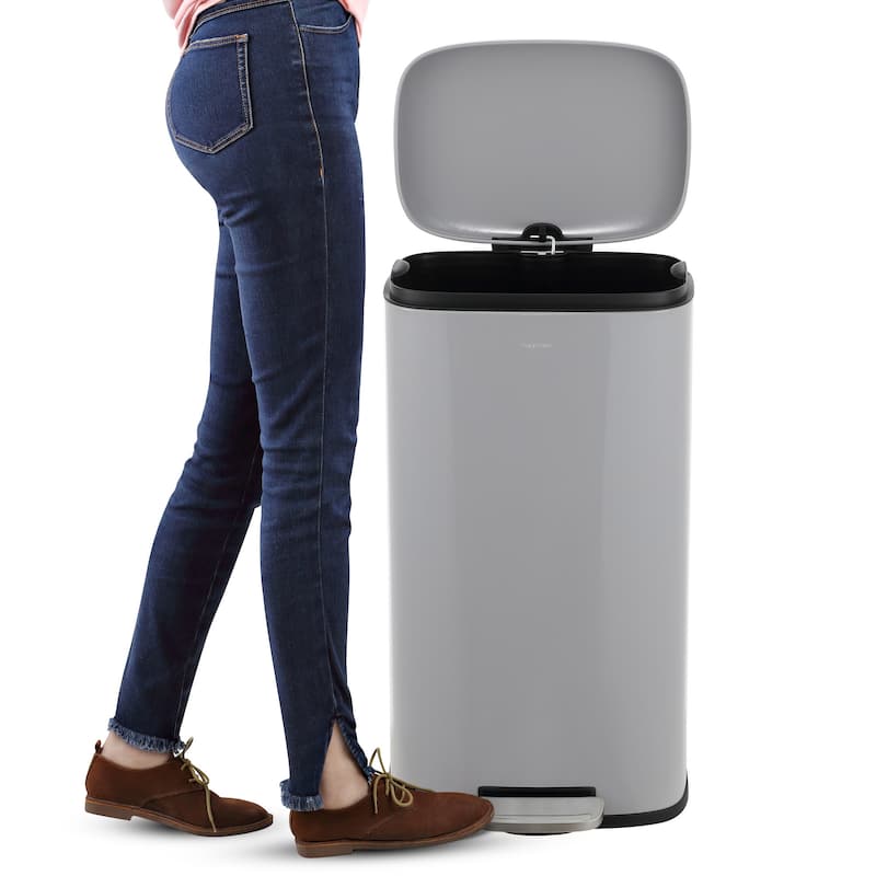 happimess 13-Gallon Trash Can with Soft-Close Lid and FREE Mini Trash Can