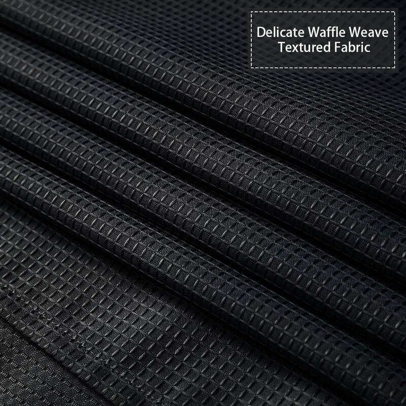 Waffle Fabric Shower Curtain for Bathroom