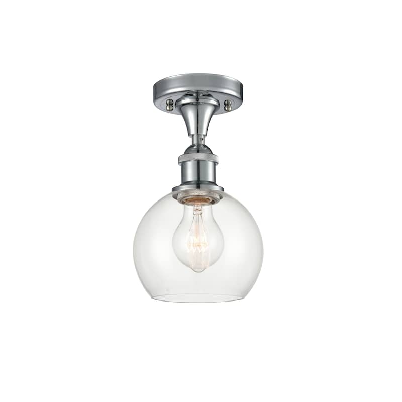 Innovations Lighting Athens - 1 Light 6" Semi-Flush Mount - Clear/Polished Chrome