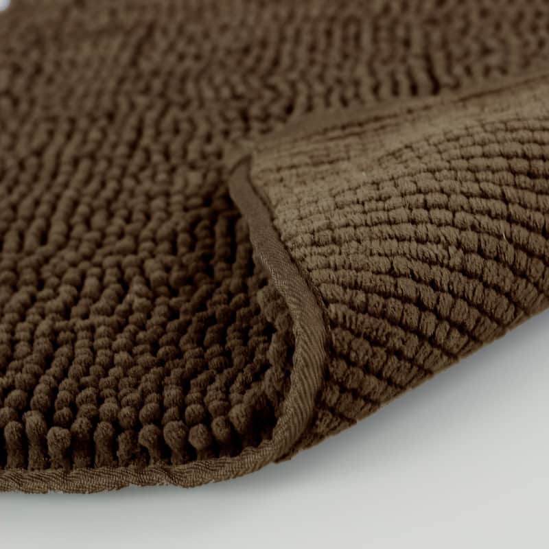 Resort Collection Plush Shag Chenille 2-Piece Bath Mat Set