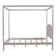 preview thumbnail 18 of 16, Full Size Canopy Platform Bed with Headboard and Support Legs