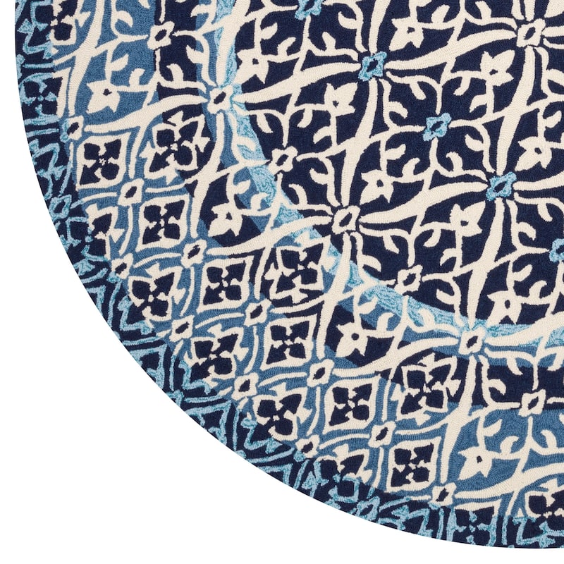 Alexander Home Capri Traditional Botanical Hand-hooked Indoor/ Outdoor Rug