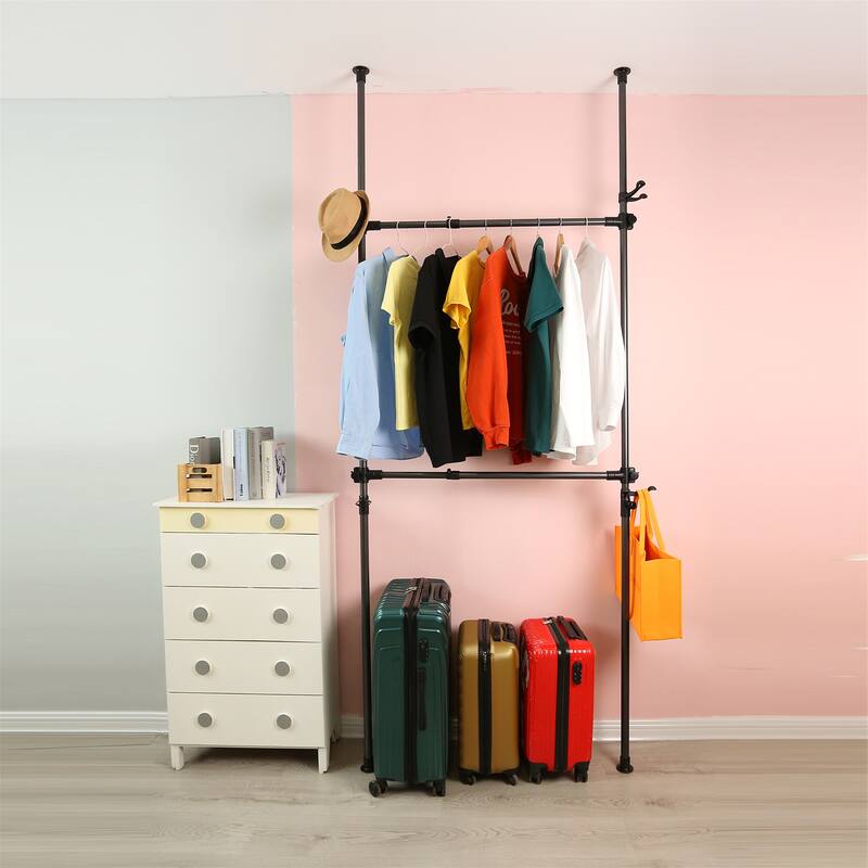 Telescopic Garment Rack - Black
