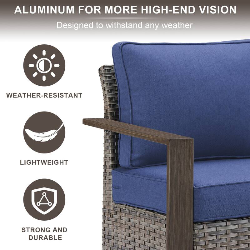 Gymojoy Outdoor Wicker Patio Furniture Sofa Set