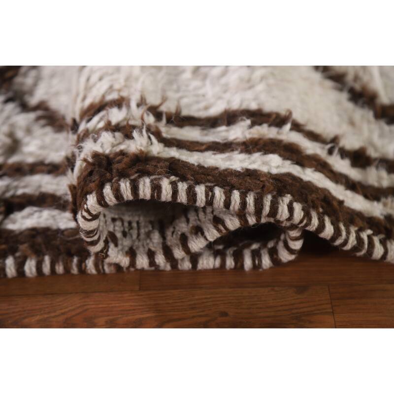 Tribal Anatolian Turkish Runner Rug Handmade Geometric Wool Carpet - 3'4"x 10'9"