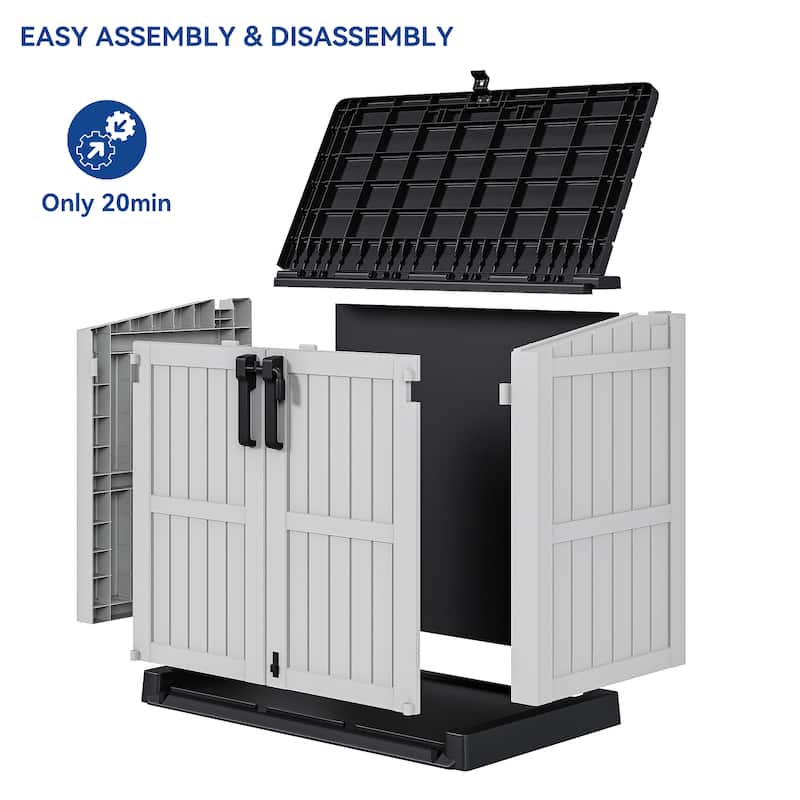 Moasis 36 cu ft Resin Outdoor Storage Shed