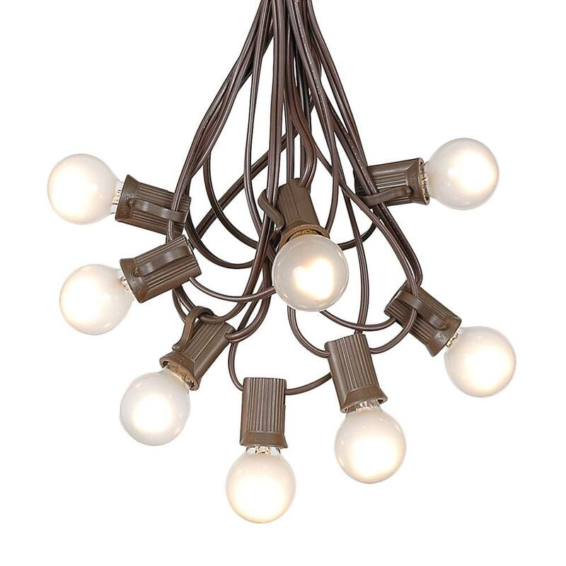 100 Foot G30 Outdoor Globe Patio String Lights - Set of 125 G30 Globe Bulbs - White