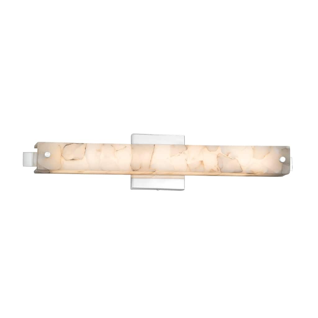 Justice Design Alabaster Rocks Edge 23-inch Polished Chrome ADA Wall/ Bath Bar