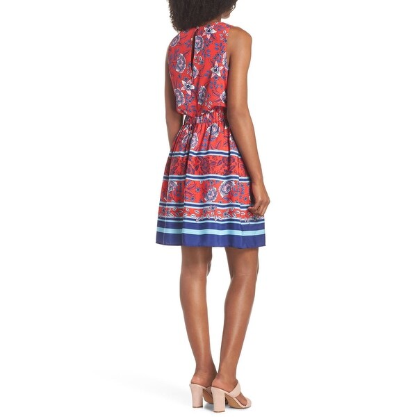 eliza j blue floral dress