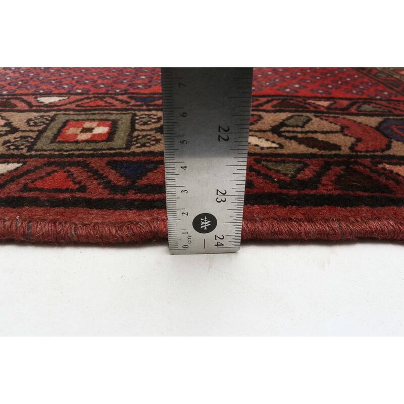 ECARPETGALLERY Hand-knotted Andelz Red Wool Rug - 3'4 x 9'10