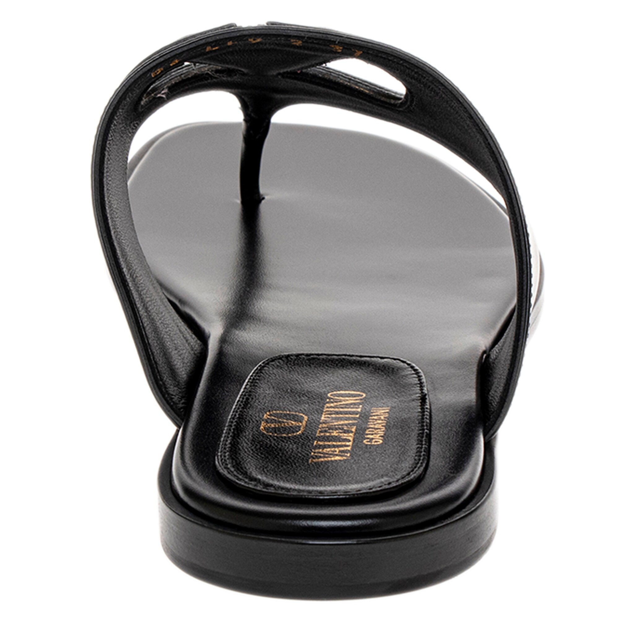 Valentino Vlogo Slides in Leather - Overstock - 42956300