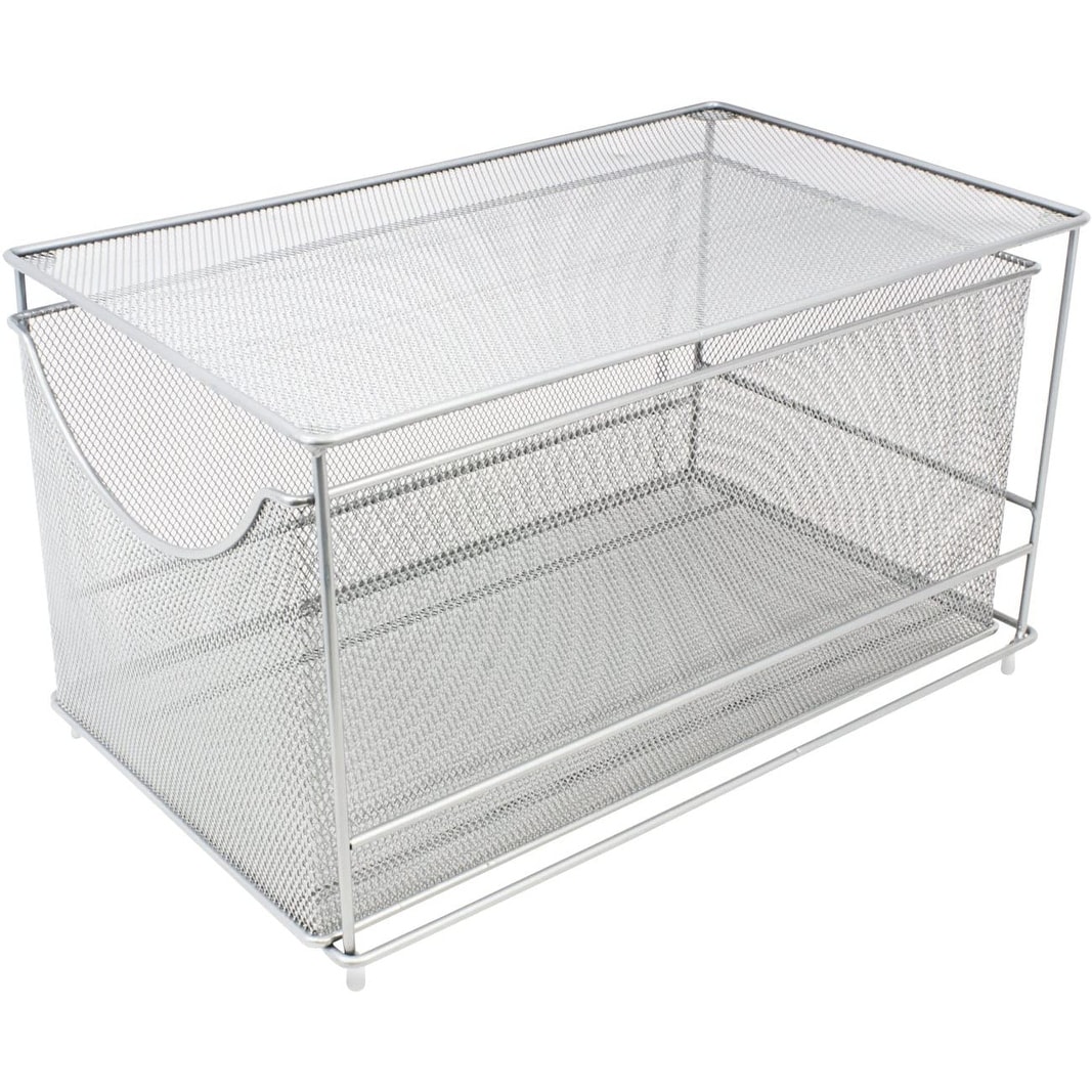 Sorbus Mesh Steel Cabinet Organizer Drawer with Cover