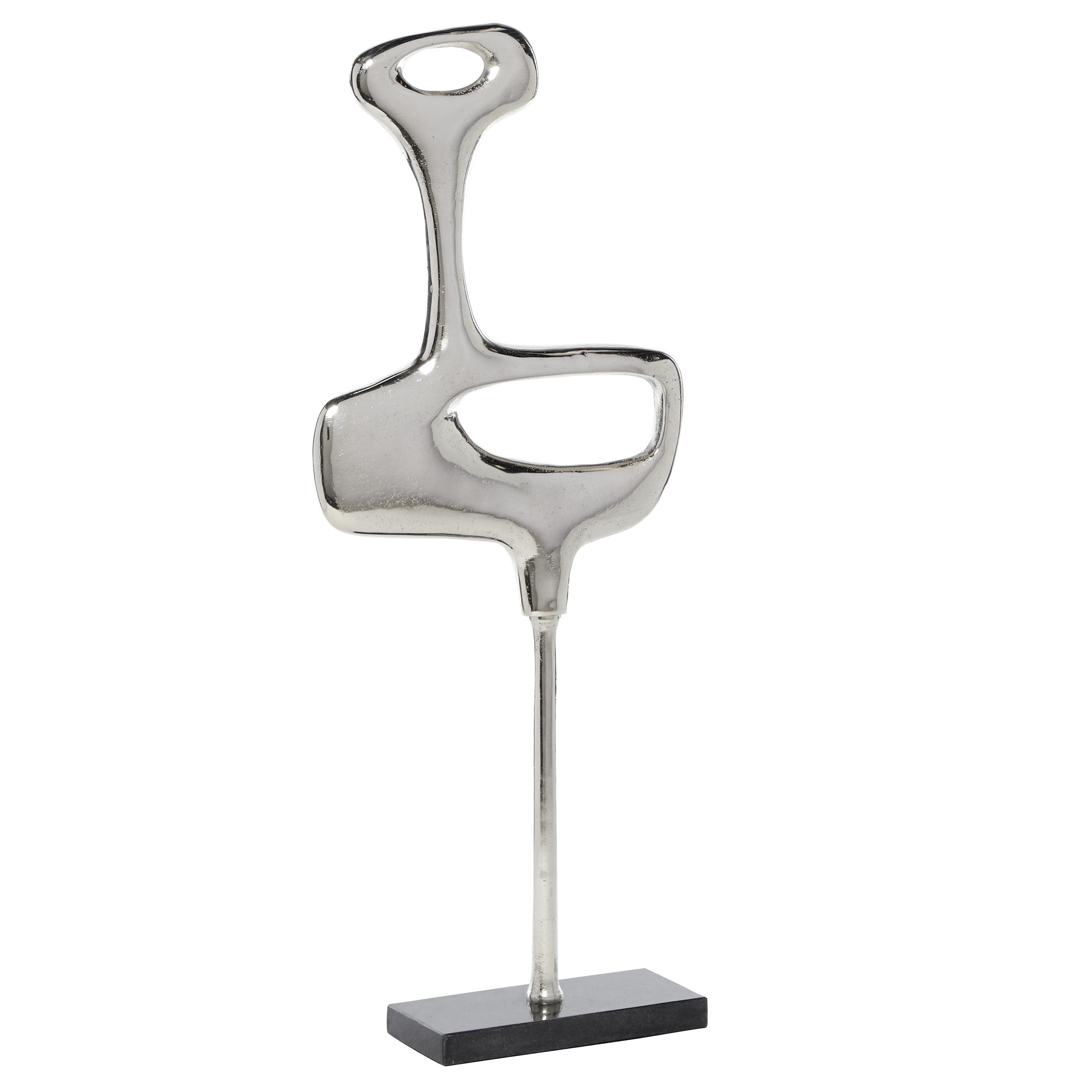 Aluminum Metal Abstract Sculpture - Silver - Roche River Decor