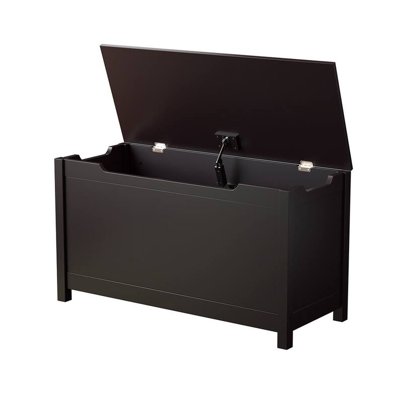 Toy Box Toy Storage Chest Bench w/Safety Hinged Lid for Ages 3+