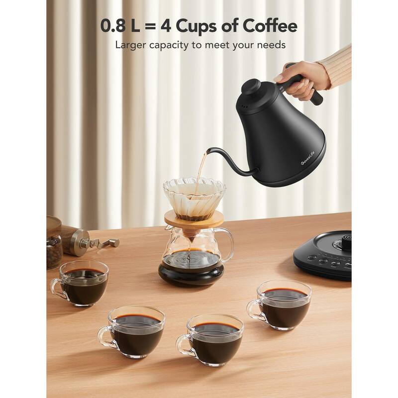 Smart Electric Kettle, 0.8L WiFi Gooseneck Kettle Compatible with Alexa