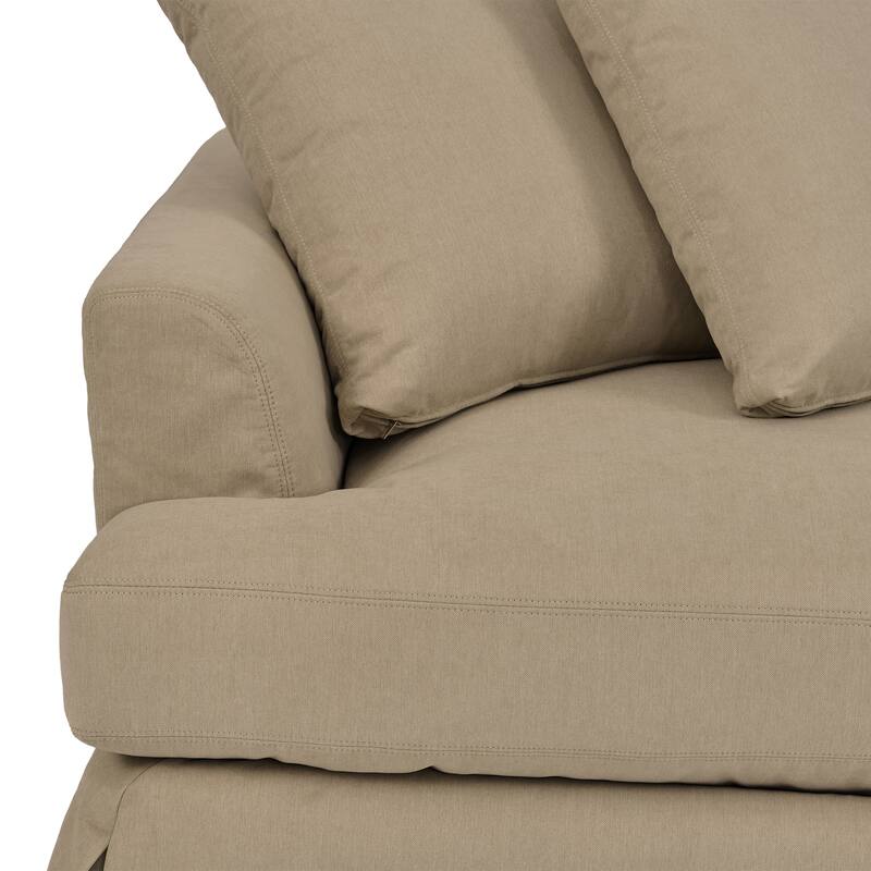 Ciara 93" Modern Upholstered Slipcovered Cloud Sofa Couch
