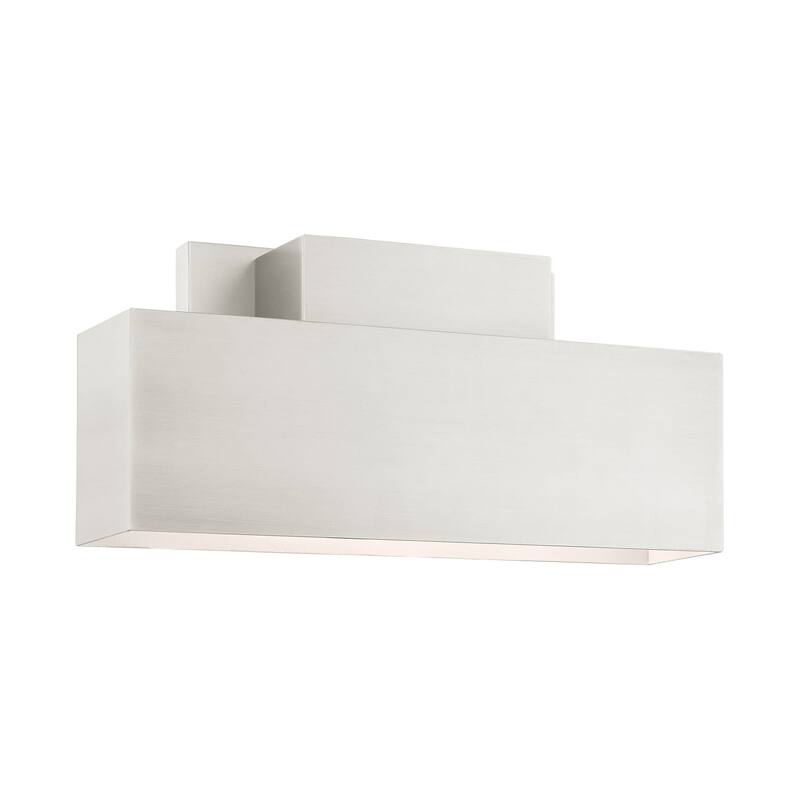 Livex Lighting Lynx 2 Light 7" Tall Outdoor Wall Sconce - Brushed Nickel