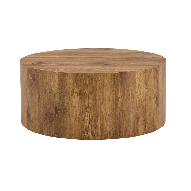 GDFStudio - Jackson Multi-Size Cylindrical Coffee Table Set with Wood-Grain Finish