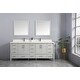 preview thumbnail 105 of 127, Willow Collection 84 in W x 22 in D x 36 in H Aberdeen Double Bowl Sink Bathroom Vanity with Countertop