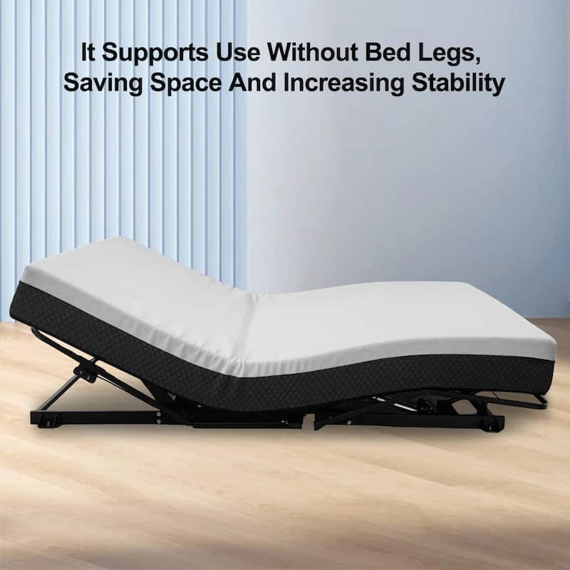 Adjustable Bed Base with Zero-Clearance Design, Dual USB Ports, and 750 lbs Capacity