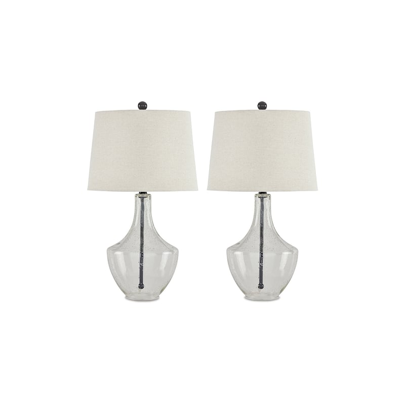 Signature Design by Ashley Gregsby Clear/Black Table Lamp (Set of 2) - 14"W x 14"D x 26"H