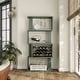 preview thumbnail 6 of 28, Furniture of America Thane Modern 4-Tier Dining Bar Cabinet with Bottle Wine Rack Sage Green