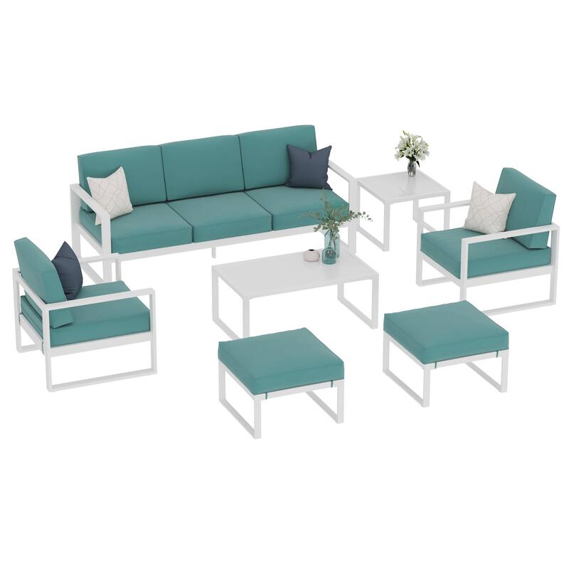 Royalcraft 7-Piece Aluminum Patio Conversation Set