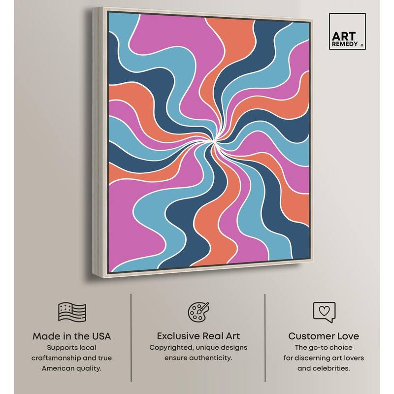 Carnaval Retro Curves Canvas by Art Remedy