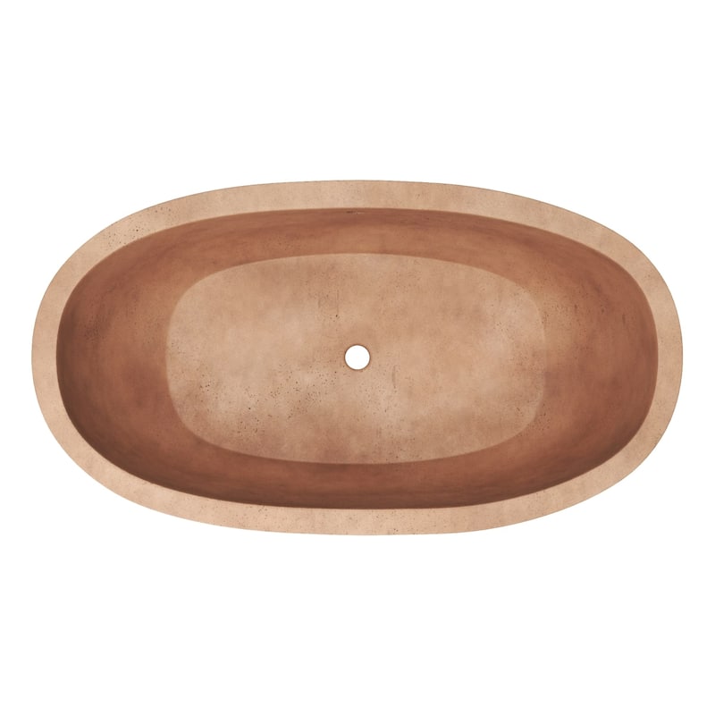 Native Trails NST6636 NativeStone 66" Free Standing Concrete Soaking