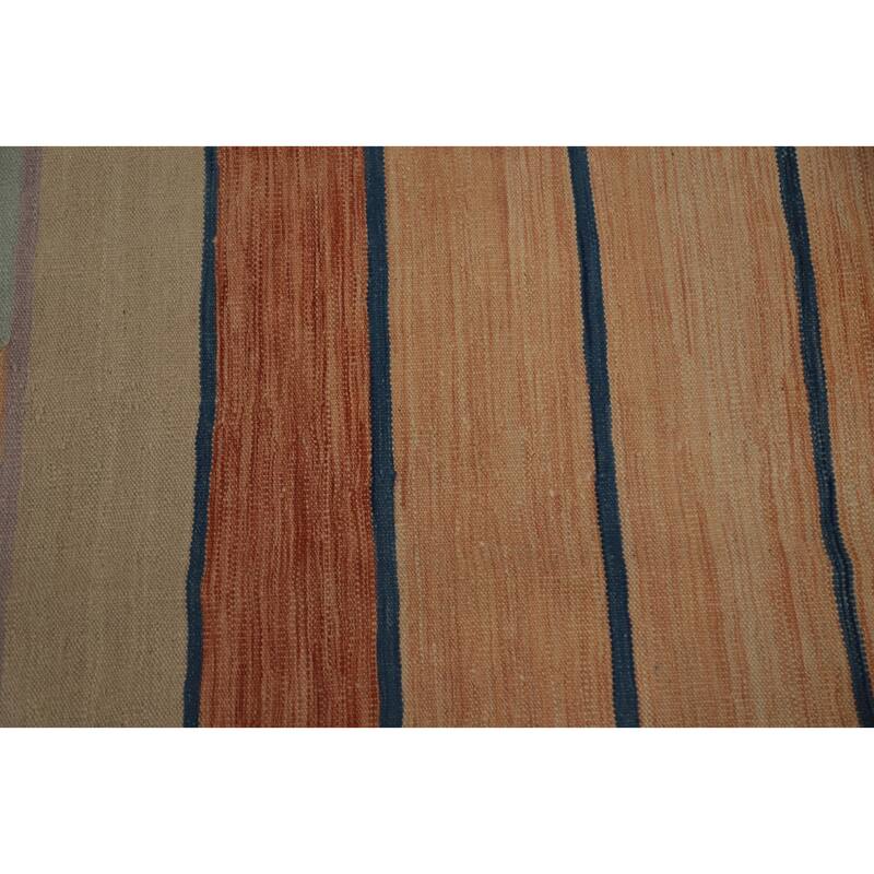 Hand Woven Oriental 100% Wool Carpet Southwestern Tribal Multi-Colored Kilim Area Rug - 8' 4'' X 5' 10''