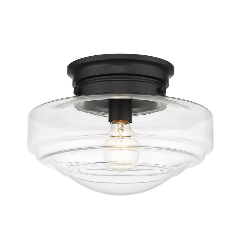 Ingalls Semi-Flush - 12"x8.625" - 12"x8.625" - Matte Black