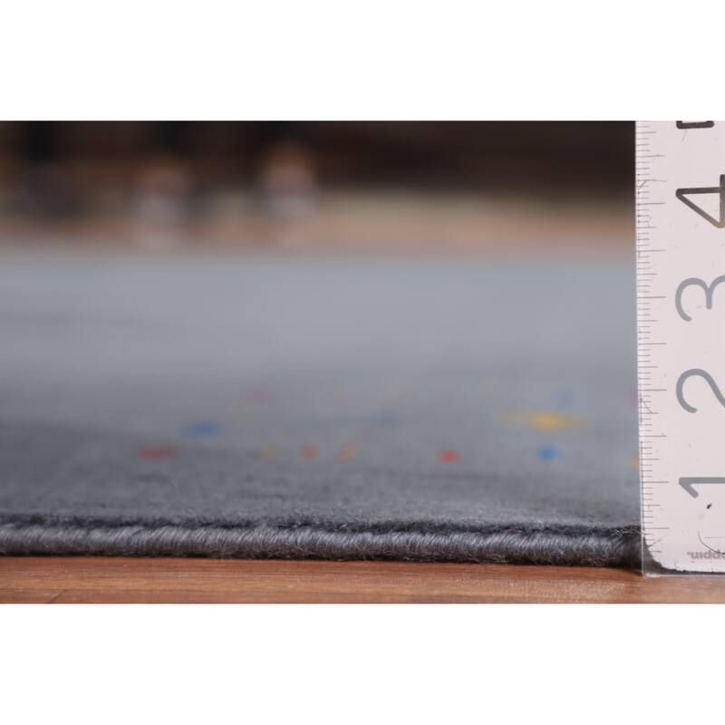 Tribal Gabbeh Area Rug Handmade Wool Carpet - 7'9"x 9'10"