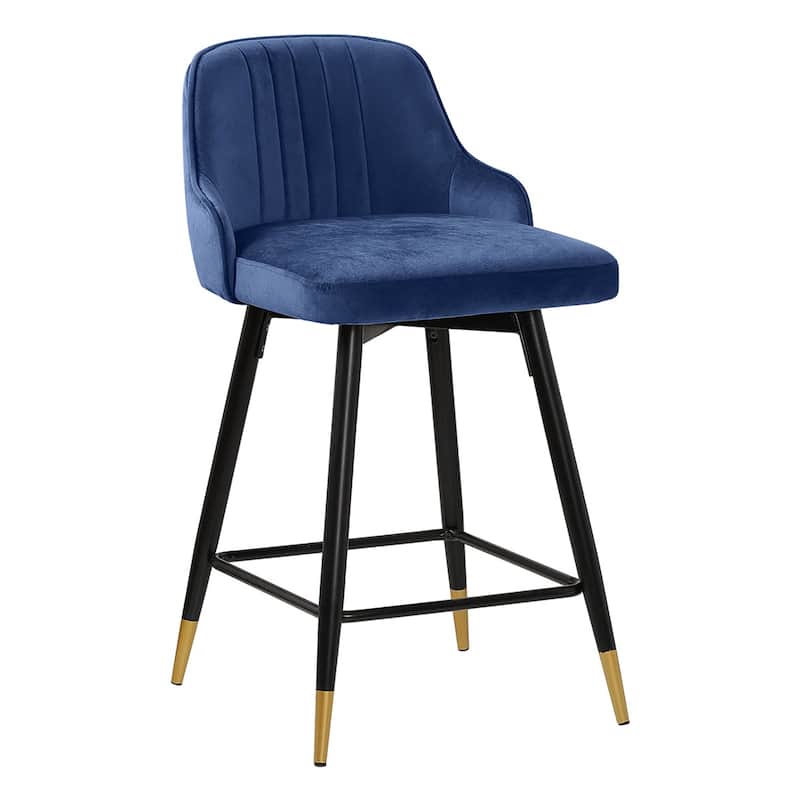 Modern Velvet Upholstered Swivel Counter/ Bar Stools Set of 2/4