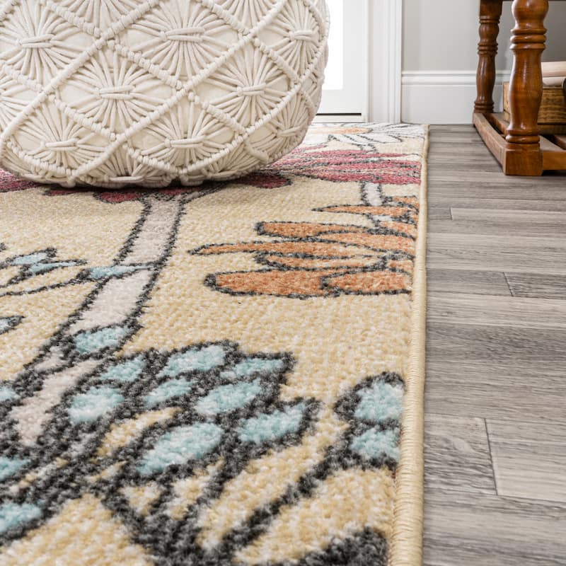JONATHAN Y Pastello Modern Botanical Wildflower Area Rug