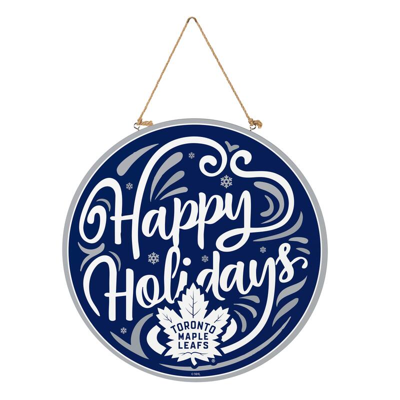 Toronto Maple Leafs 18" x 18" Happy Holidays Door Décor Wall Sign - 18" x 18"